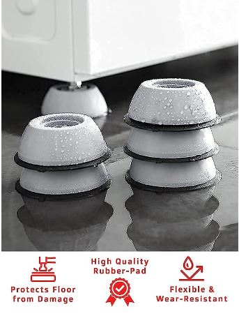 Washer Dryer Anti Vibration Pads with Suction Cup Feet, Fridge Washing – she  shop